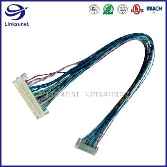 LVDS FI - X矩形連接器 UL1016 扁平電纜線束